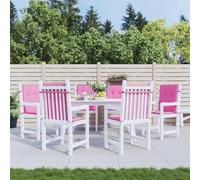 QUAHEAS Lot de 6 coussins pour fauteuil à dossier bas - Rose - 100 x 50 x 4 cm - Imperméables et résistants aux UV - Confortables - Pour meubles de jardin, intérieur et extérieur