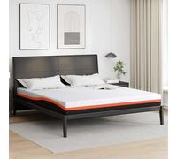 QUAHEAS Matelas blanc et noir 200 x 200 cm tissu jacquard mousse à mémoire de forme gel avec housse respirante ergonomique fermeté moyenne pour chambre à coucher et alèse de sommeil