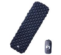 QUAHEAS Matelas gonflable gris 190 x 58 x 6 cm, en nylon 40D, ultra léger, imperméable, pliable, auto-gonflant pour trekking, extérieur, randonnée, voyage, tente, sac à dos, protection contre le froid
