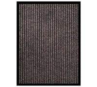 QUAHEAS Paillasson rayé beige 60 x 80 cm en polypropylène avec dos en vinyle antidérapant, absorbant et résistant aux intempéries pour entrée, couloir, terrasse, balcon et intérieur