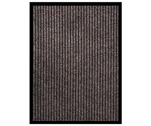 QUAHEAS Paillasson rayé beige 60 x 80 cm en polypropylène avec dos en vinyle antidérapant, absorbant et résistant aux intempéries pour entrée, couloir, terrasse, balcon et intérieur