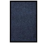 QUAHEAS Paillasson rayé bleu 80 x 120 cm, 100 % polypropylène avec feutre aiguilleté, antidérapant, résistant aux intempéries, pour entrée, couloir, terrasse, absorbant et lavable