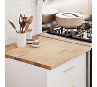 QUAHEAS Plan de travail de cuisine 60 x 63,5 x 2,7 cm en bois de chêne massif, rectangulaire, finement poli, durable, polyvalent comme plateau de table ou plateau de bureau