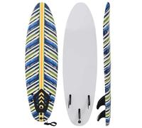 QUAHEAS Planche de surf de 170 cm avec noyau en mousse XPE et EPS avec 3 ailettes Thruster, tapis de traction, laisse de sécurité pour vague, sports nautiques, plage et vacances d'été