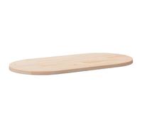 QUAHEAS Plateau de table 100 x 50 x 2,5 cm en pin massif ovale, bois non traité, pour table basse, table d'appoint, table de bar, projet de bricolage durable