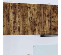QUAHEAS Porto Armoire murale en chêne fumé 30 x 31 x 80 cm avec 3 étagères Montage mural Armoire de cuisine pour espace de rangement dans la cuisine moderne