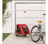QUAHEAS Remorque de vélo pour chien en tissu Oxford et fer robuste avec fenêtre en filet, ventilation et réflecteurs, pliable, 137 x 68 x 72 cm, charge maximale de 45 kg, idéale pour l'extérieur, le