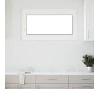 QUAHEAS RISOR Fenêtre de cave Anthracite 110 x 50 cm en PVC et verre, fonction basculante et rotative, cadre à 5 chambres, isolation phonique, protection thermique, facile d'entretien, pour cave et