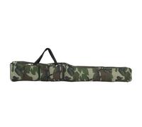 QUAHEAS Sac de canne à pêche 160 cm vert camouflage en tissu Oxford 600D avec sangle de transport réglable, fermeture éclair, plusieurs compartiments pour accessoires de pêche, fourreau de canne