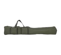 QUAHEAS Sac de canne à pêche vert foncé 150 cm en tissu Oxford avec sangle de transport réglable, compartiment spacieux, fourreau robuste pour protection, transport, rangement pendant la pêche