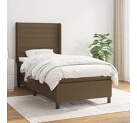 QUAHEAS Sommier à Lattes de lit avec Matelas Marron foncé 90x190 cm, Support Stable, Structure en Bois Massif, idéal pour Chambre Adulte ou Enfant, avec tête réglable et Coffre de Rangement intégré