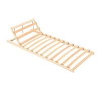 QUAHEAS Sommier à Lattes en Bois Massif hêtre 80x200 cm Cadre lit avec tête de lit réglable 13 Lattes Caoutchouc SBS Structure Robuste Support Matelas Chambre Adulte Enfant
