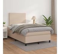 QUAHEAS Sommier à Lattes pour lit avec Matelas Cappuccino 120x200 cm Cadre Structure Plateforme Mezzanine superpose gigogne avec tête et Pied réglables Support Chambre Adulte Enfant ado garçon Fille