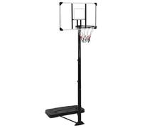 QUAHEAS Support de basket-ball transparent avec panneau arrière en polycarbonate 256-361 cm réglable en hauteur sur pied mobile avec filet et anneau pour intérieur et extérieur jardin entraînement