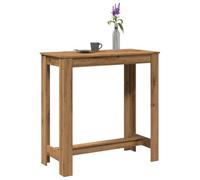 QUAHEAS Table de bar, en chêne artisanal, 102 x 50 x 103,5 cm, matériau en bois robuste pour cuisine et salon, table mange-debout polyvalente pour la maison, design moderne, ensemble de salle à manger