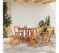 QUAHEAS Table de jardin 130 x 90 x 72 cm en bois massif d'acacia pliable, ovale, résistante aux intempéries, pour jardin, terrasse, balcon, finition huile naturelle