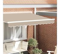 QUAHEAS Tablier de rechange beige en polyester - 280 x 20 cm - Imperméable - Résistant aux UV - Résistant aux intempéries - Protection solaire, terrasse, balcon, jardin, ombrage extérieur