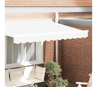 QUAHEAS Tablier de rechange blanc en polyester - 230 x 20 cm - Imperméable - Résistant aux UV - Résistant aux intempéries - Pour auvent, terrasse, balcon, extérieur