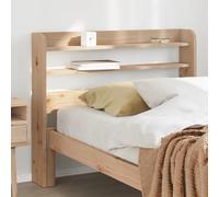 QUAHEAS Tête de lit autoportante avec étagères de 75 cm en pin massif pour chambre à coucher, peu encombrante avec espace de rangement, bois non traité