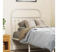 QUAHEAS Tête de lit de rechange en métal blanc de 75 cm pour cadre de lit - Design en acier robuste - Dossier robuste - Facile à monter - Idéal pour la chambre à coucher
