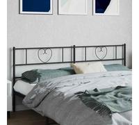 QUAHEAS Tête de lit de rechange en métal noir 180 cm, tête de lit robuste en acier revêtu par pulvérisation, dossier durable pour lit de chambre à coucher, montage facile