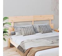 QUAHEAS Tête de lit en pin massif 204 x 3 x 81 cm, non traité, design rustique pour chambre à coucher, dossier confortable, montage facile, tête de lit durable