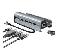 Quai à vapeur Bakeey 6 en 1 Steam Deck Station d& 39;accueil Stand Accessoires 3 * USB 3.0 HDMI 4K 60Hz Gigabit Ethernet 1000Mbps PD 60W Hub
