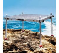 Quai De Pêche Tout-terrain, Plate-forme De Pêche À Structure Ouverte En Alliage D'aluminium-magnésium-silicium, Légère Et Pliable, Plate-forme De Pêche En Eaux Profondes Renforcée(100x80x110cm)