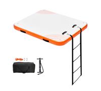Quai flottant gonflable 1,82x1,52 m tapis eau de plate-forme avec échelle