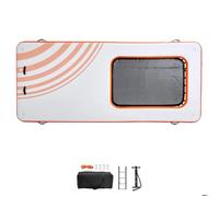 Quai Flottant Gonflable-Duoku-15x6,5 Pieds-Plate-Forme Antidérapante avec Piscine en Maille Trampoline 4x6 Pieds