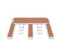 Quai flottant gonflable en forme de E recouvert d'EVA pour se détendre dans les lacs, les piscines et les plages