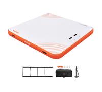 VEVOR Quai flottant gonflable, 2,13 x 2,13 m, plate-forme de quai gonflable tapis de quai flottant antidérapant avec sac de transport portable échelle amovible, radeau d'île pour piscine, plage, océan