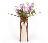 Quail Ceramics Vase en céramique Motif renard Grand format