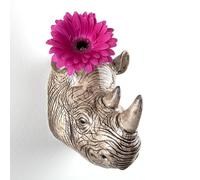 Quail Ceramics Vase mural en forme de rhinocéros