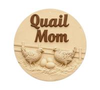 Quail Mom Niche Farm Plaque en métal décorative