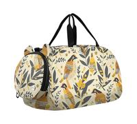 Quail Stock Sac de sport scandinave avec compartiment à chaussures Grande capacité Sac de danse pour voyage, natation, danse, ballet, Cail Stock Scandinavian Holiday