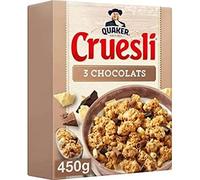 Quaker Céréales complètes aux 3 chocolats - La boîte de 450g