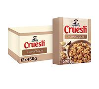 QUAKER Cruesli Céréales 3 Chocolats - Lot de 12x450g