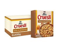 QUAKER Cruesli Céréales Miel et Noisette - Lot de 6x450g