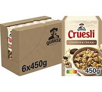 Quaker Cruesli Cookies & Cream, Doos 6 stuks x 450 g