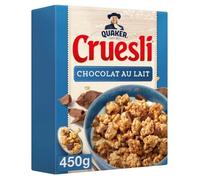 QUAKER CRUESLI - Cruesli Chocolat Au Lait 450G - Lot De 4