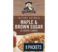 Quaker Instant Oats - Flocons d'avoine à l'érable et à la cassonade, 8 carats, 344 g (importé du Canada)