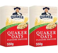 Quaker Oats Avoine/Porridge - 1 boîte de 550g (Lot de 2)