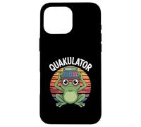 Quakulator Frog Math Pun Calculatrice Nerd Humour Coque pour iPhone 16 Pro Max