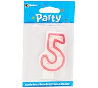 Qualatex 26199 Party Bougie rose à pois 5 ans