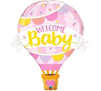 Qualatex 78656 Ballon en aluminium Motif Welcome Baby Rose 106,7 cm
