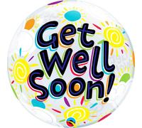 Qualatex Ballon sphérique Get Well Soon, 56 cm SG15814 (taille unique) (Coloré)