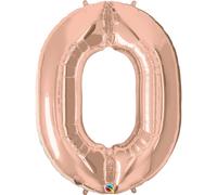 Qualatex Ballons métalliques en forme de chiffres, 86 cm SG4504 (8) (Or rouge)