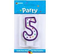 Qualatex - Motif à pois - Bougie, 5ème anniversaire - Cire SG29052 (Taille unique) (Coloré)