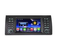 Qualcomm 8-Cœur 4GO+64GO Android 14 Autoradio Bluetooth 5.1 pour BMW X5 E53 7 Pouces 2Din Radio Écran Tactile GPS Navigation Stéréo Soutien sans Fil CarPlay Android Auto Dab+ DSP WiFi 4G Canbus IPS